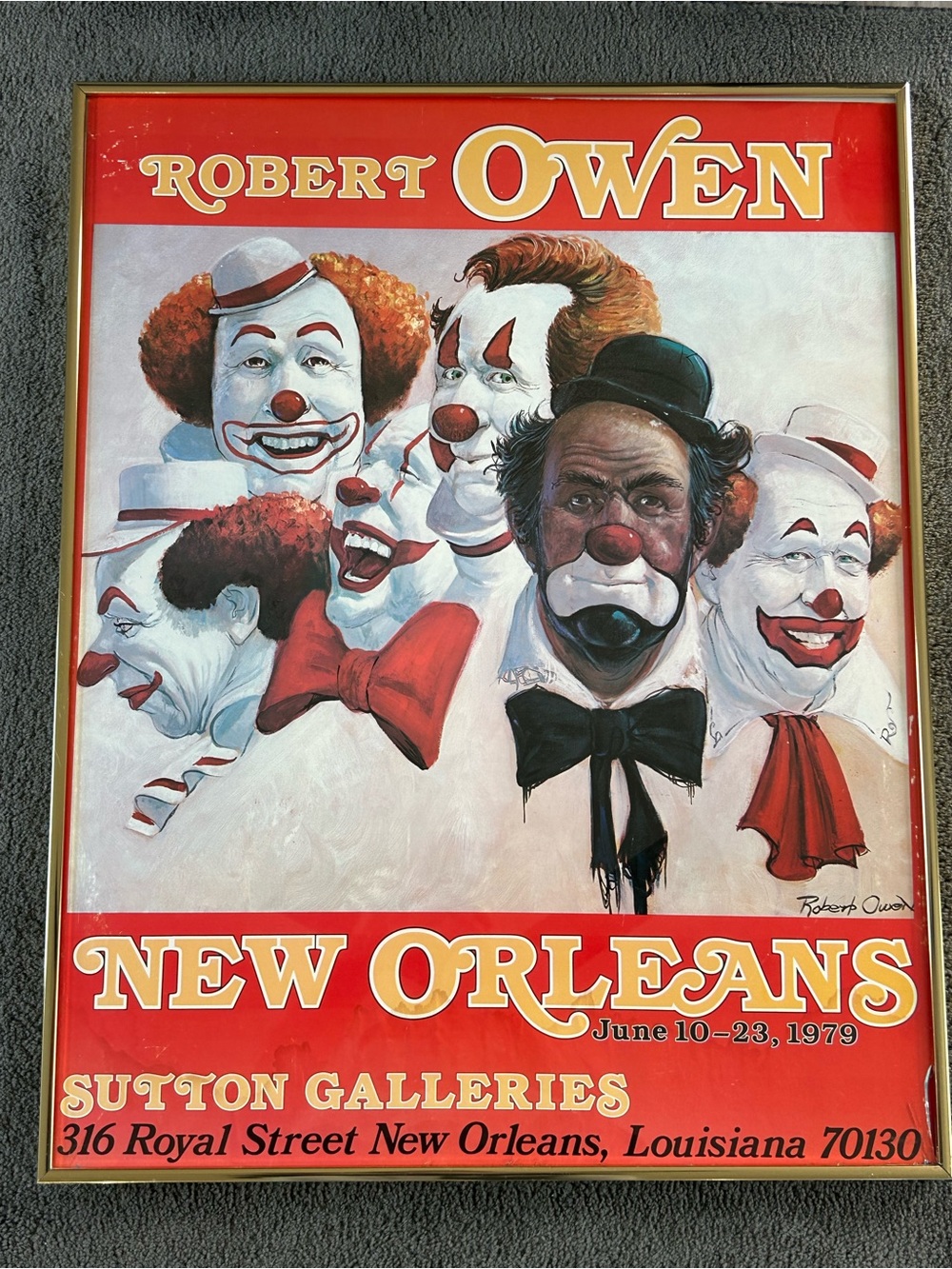 1979 Robert Owen New Orleans LA circus carnival broadside poster advertising